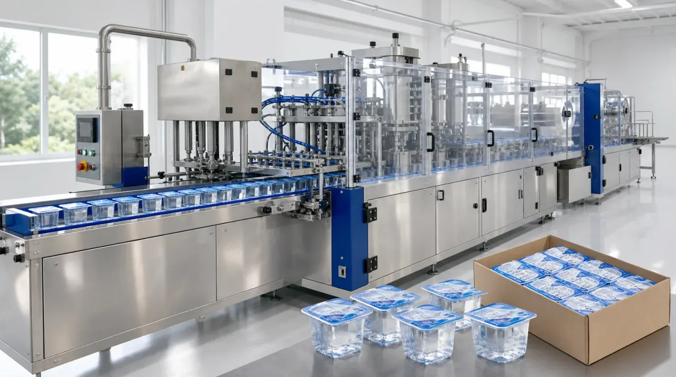 H20 bardak su dolum ve kapatma hattı